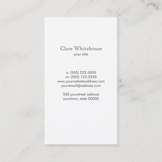 Horse Equestrian Rustic Black Visitekaartje (Achterkant)