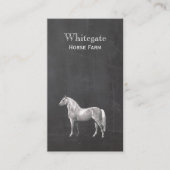 Horse Equestrian Rustic Black Visitekaartje (Voorkant)