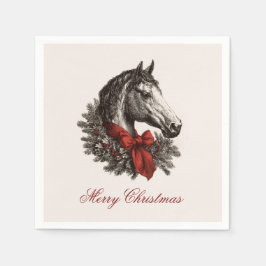Horse Equestrian Vintage Style Christmas Servet