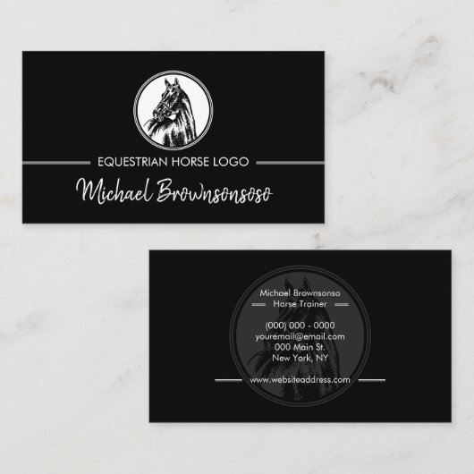 Horse Equestrian Visitekaartje (Voorkant / Achterkant)
