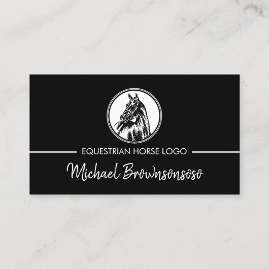 Horse Equestrian Visitekaartje (Voorkant)