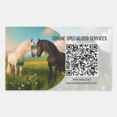 Horse Equine Business Stickers met QR-code (Voorkant)