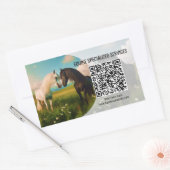 Horse Equine Business Stickers met QR-code (Envelop)