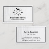 Horse Equine Horseback Riding Equestrian Classy Visitekaartje (Voorkant / Achterkant)