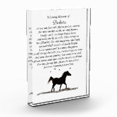 Horse Equine Memorial Tribution Custom Name Fotoblokken (Links)