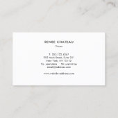 Horse Equine Modern Goud Visitekaartje (Achterkant)