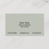 Horse Equine QR Code Visitekaartjes (Achterkant)