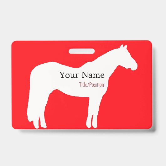 Horse Event Name Badge (Voorzijde)