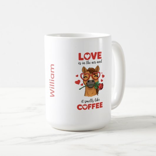 Horse Express Your Love Mug Koffiemok (Voorkant rechts)