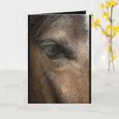Horse Eye Blank Groetjes Kaart (Gele Bloem)