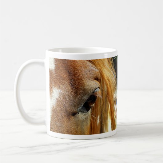 Horse Eye Closeup Koffiemok (Links)