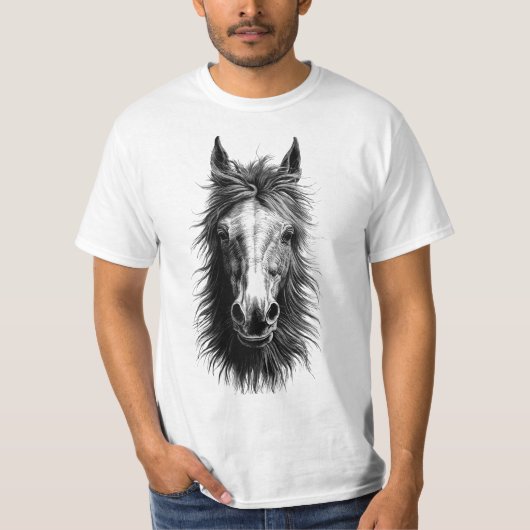 Horse Face Art T-shirt (Voorkant)