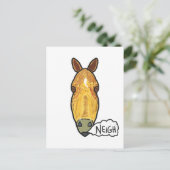 Horse Face Neigh Briefkaart (Staand voorkant)