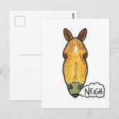 Horse Face Neigh Briefkaart (Voorkant / Achterkant)