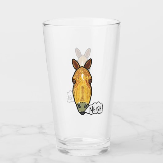 Horse Face Neigh Glas (Voorkant)
