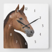 Horse face vierkante klok (Voorkant)