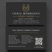 Horse Farrier Blacksmith QR Code Visitekaartje