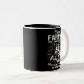 Horse Farrier Hero Hoefijzer Hoof Trimming Equine Tweekleurige Koffiemok (Voorkant rechts)