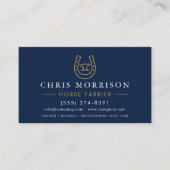 Horse Farrier Horseshoe QR Code Visitekaartje (Voorkant)
