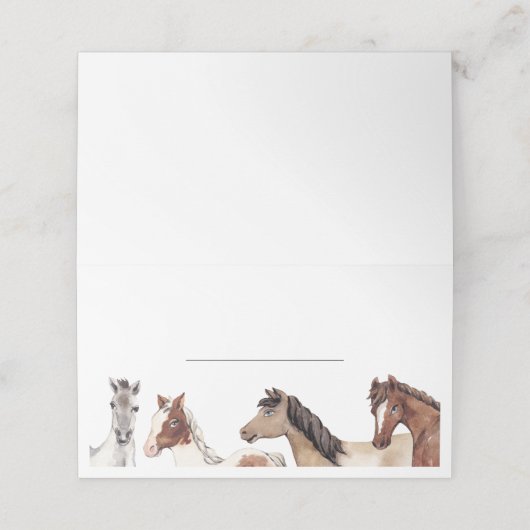 Horse Fill in  Plaatskaartje (Buitenkant ongevouwen)