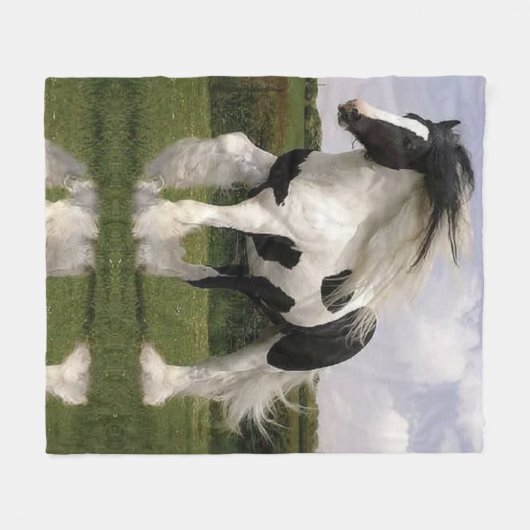Horse Fleece Blanket (Voorkant (Horizontaal))