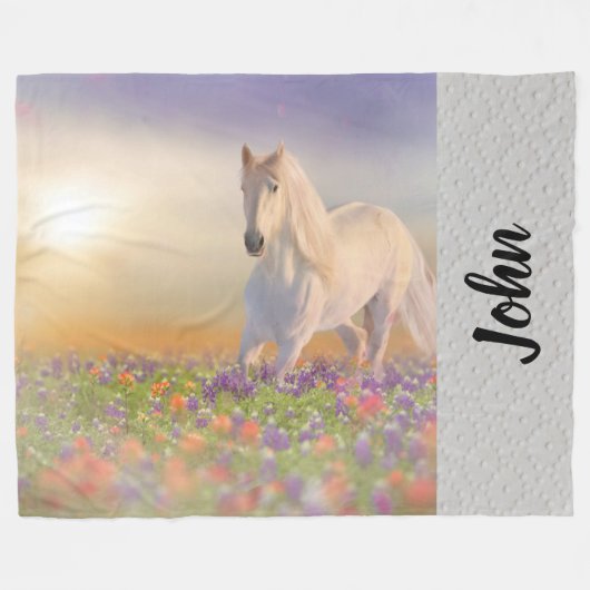 Horse Fleece Blanket (Voorkant (Horizontaal))