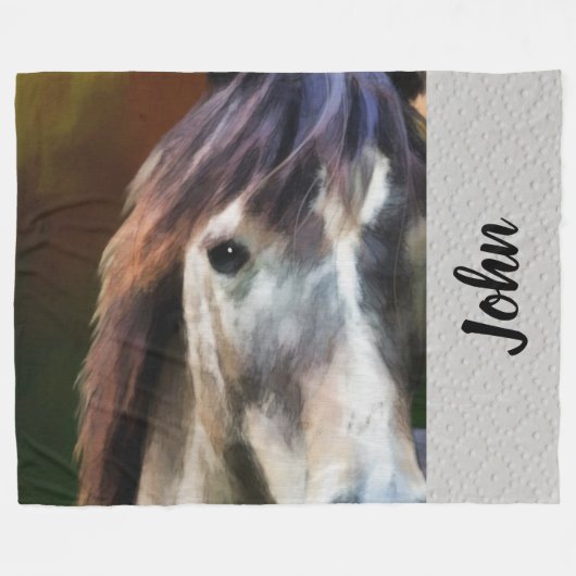Horse Fleece Blanket (Voorkant (Horizontaal))