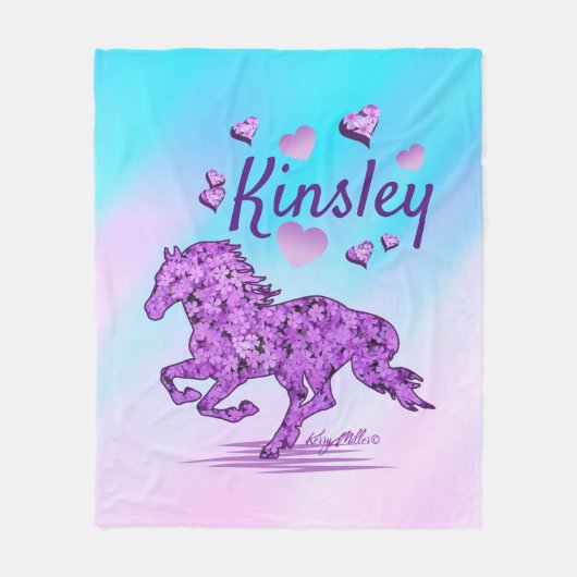 Horse Fleece Blanket (Voorkant)