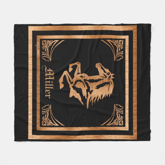 Horse Fleece Blanket (Voorkant (Horizontaal))