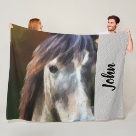 Horse Fleece Blanket Deken