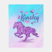 Horse Fleece Blanket Deken (Voorkant)