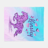 Horse Fleece Blanket Deken (Voorkant (Horizontaal))