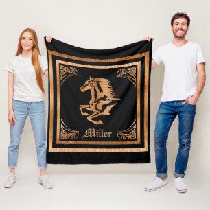 Horse Fleece Blanket Deken
