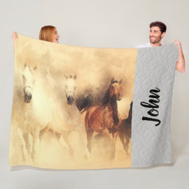 Horse Fleece Blanket Deken