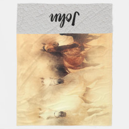 Horse Fleece Blanket Deken