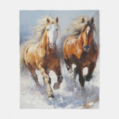 Horse Fleece Deken (Voorkant)