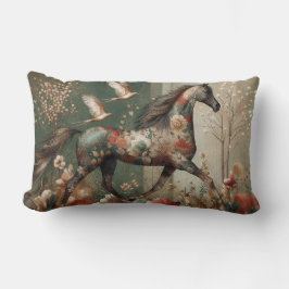 Horse Floral Harlequin Decor Cushion Kussen