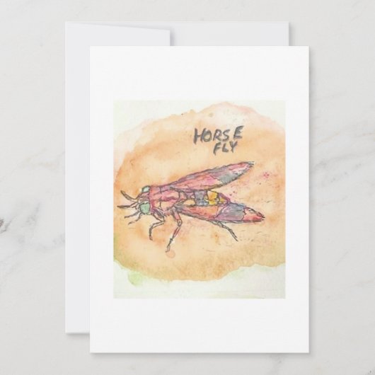 Horse Fly Greeting Card Kaart (Voorkant)
