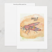 Horse Fly Greeting Card Kaart (Voorkant / Achterkant)