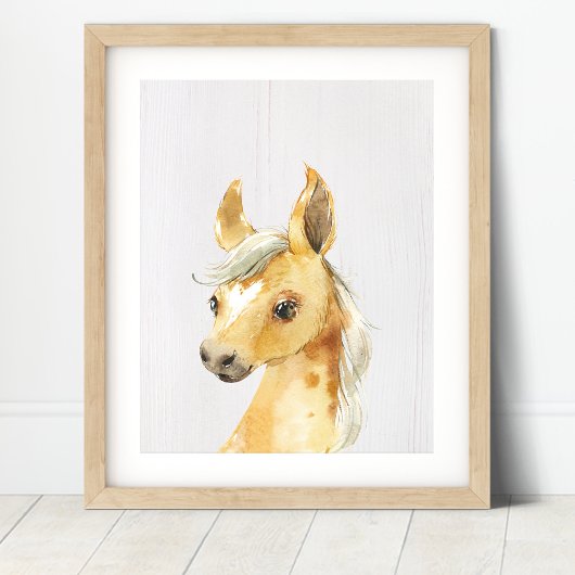Horse Foal Boerderij Nursery Art Print