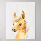 Horse Foal Boerderij Nursery Art Print (Voorkant)