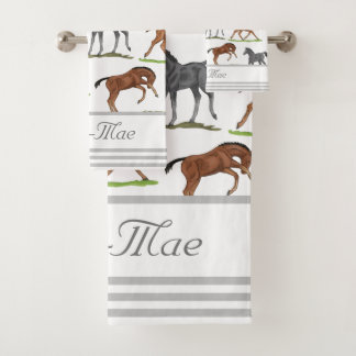 Horse Foals Bad Handdoek