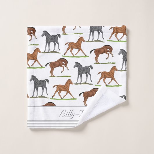Horse Foals Bad Handdoek (Wasdoekje)