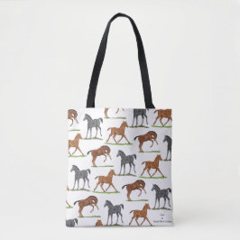 Horse Foals Tote Bag