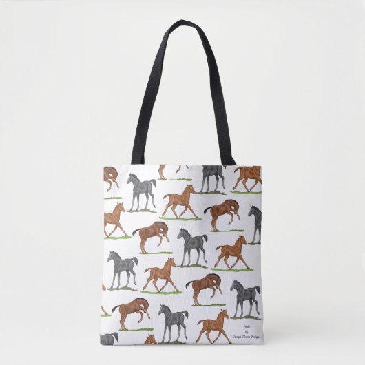 Horse Foals Tote Bag (Voorkant)