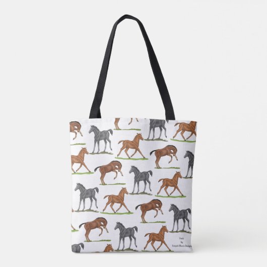 Horse Foals Tote Bag (Achterkant)