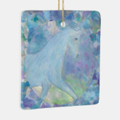 Horse Forward Dream Circle met Blauwgroen Art Orna Keramisch Ornament (Rechts)