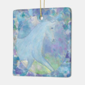 Horse Forward Dream Circle met Blauwgroen Art Orna Keramisch Ornament (Links)