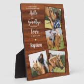 Horse foto Rustic Herdenking Keepslag Memorial Fotoplaat (Zijkant)