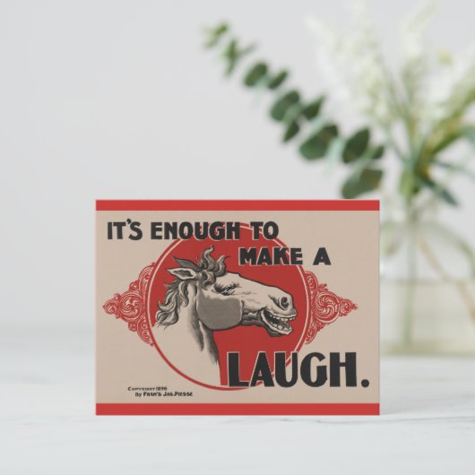 Horse Funny Post Card Briefkaart (Staand voorkant)